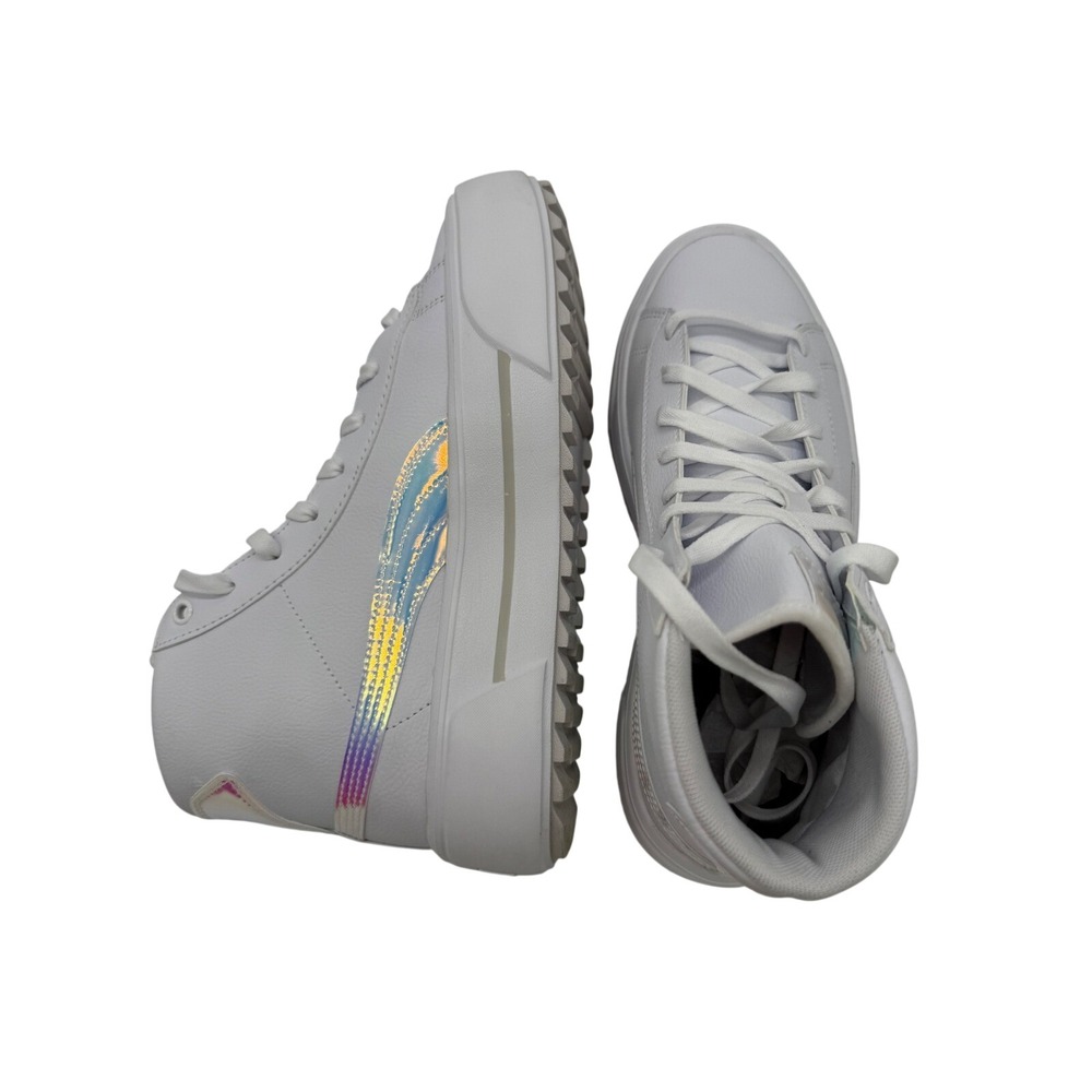 Puma Mayze Mid Sneakers Womens 9.5 White Excellent Iridescent Platform 385414-01